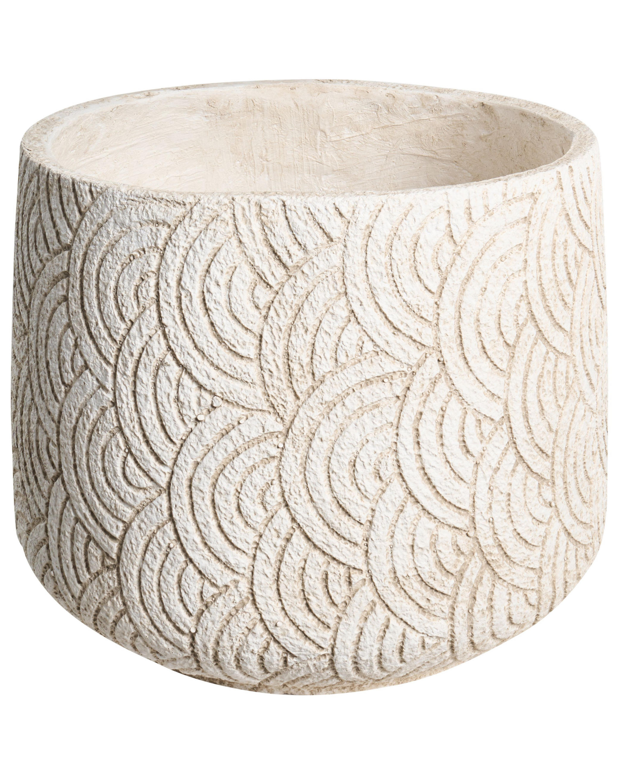 BLUMENKÜBEL Beige Eriros - Beige, Keramik (29cm) - Beliani