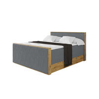BOXSPRINGBETT LOLLI9 -Z-KING 200x200 - H3/H4 Dunkelgrau - Dunkelgrau, Holzwerkstoff (200/200cm) - ALTDECOR