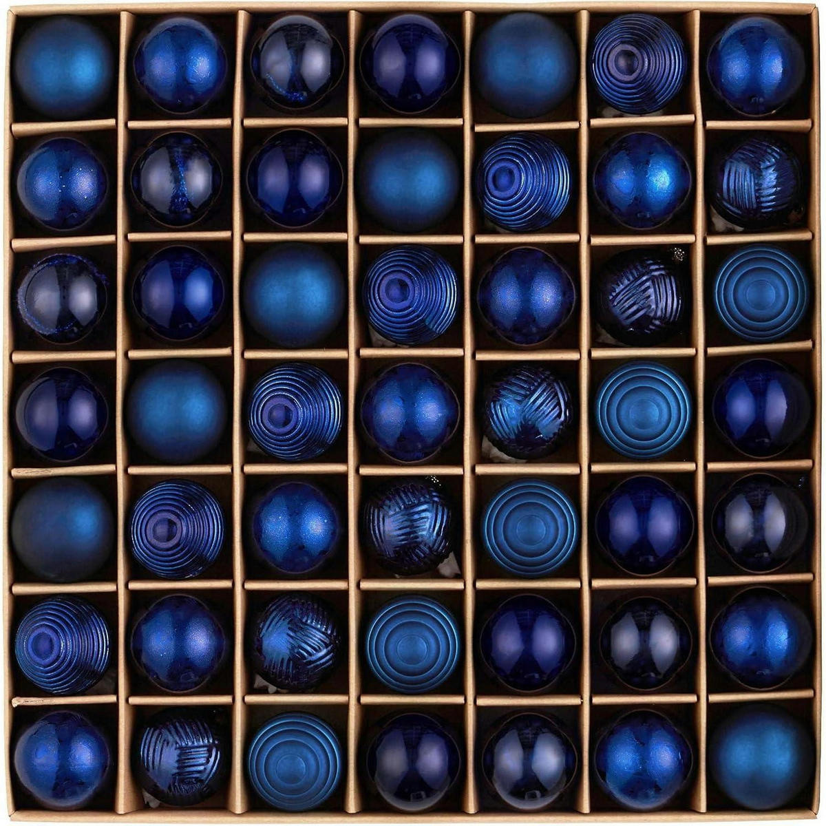 CHRISTBAUMKUGELN 49-teiliges Set 3 cm Blau - Blau, Kunststoff (3/3/3cm)