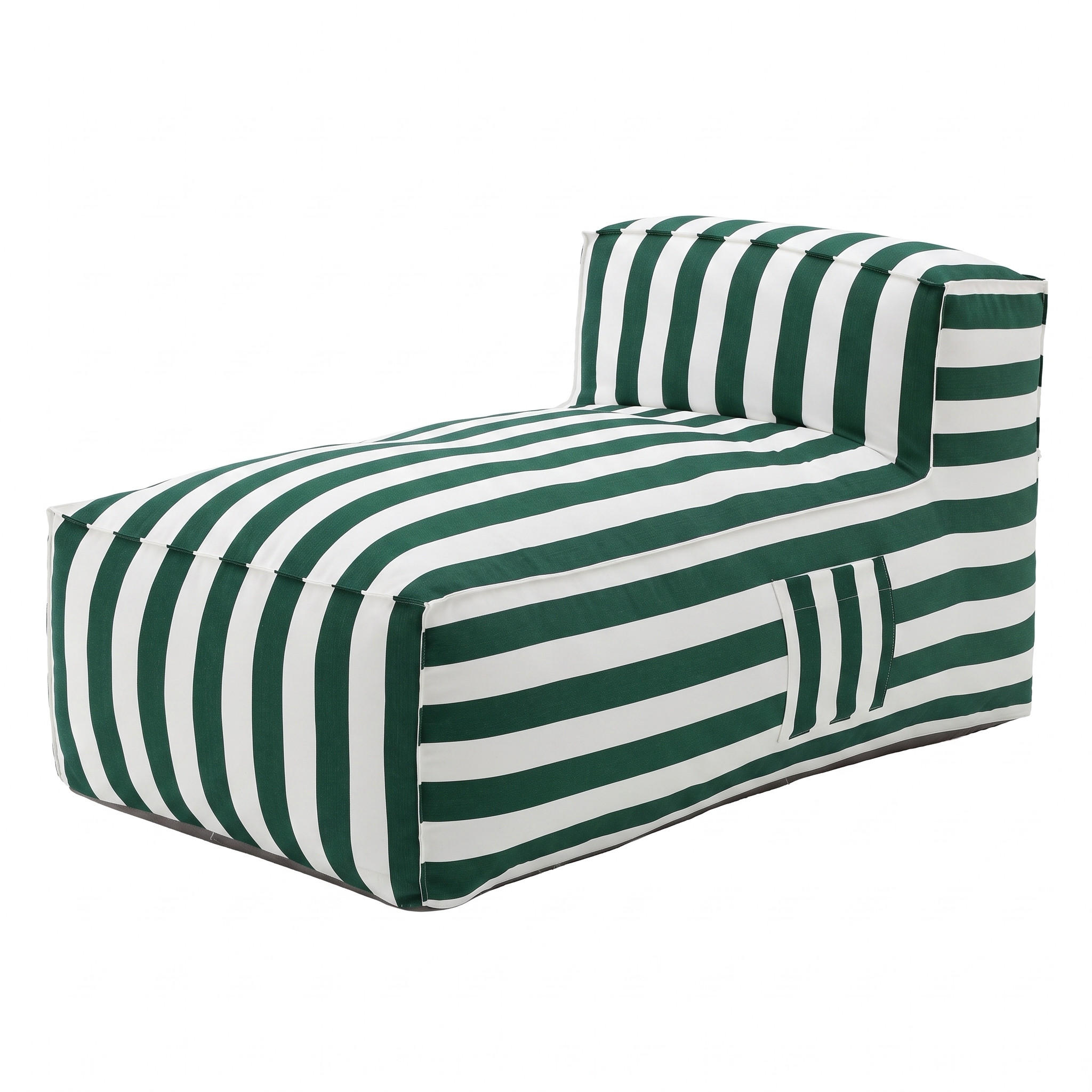 OUTDOOR Ottomane - Sitzsack SOFT mit Rückenlehne für Garten & Terrasse, Grün - Grün, Textil (70/75/150cm) - Muffo