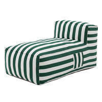 OUTDOOR Ottomane - Sitzsack SOFT mit Rückenlehne für Garten & Terrasse, Grün - Grün, Textil (70/75/150cm) - Muffo