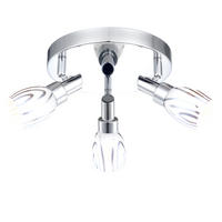 LED DECKENLEUCHTE COCI Silber Chrom - Silberfarben, Metall (20/20/14cm) - Globo Lighting