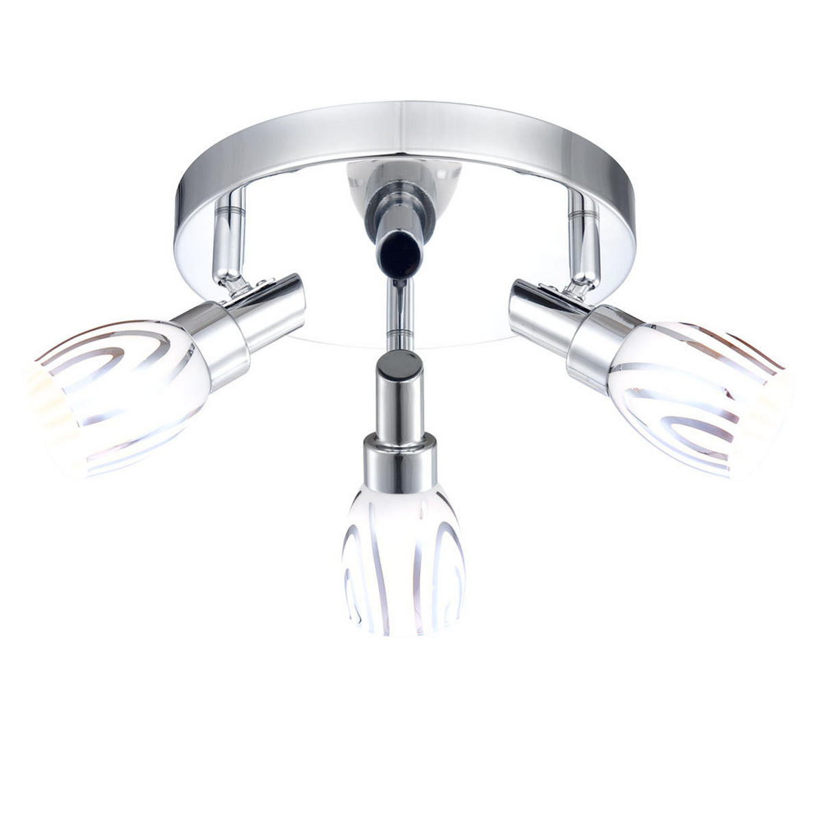 LED DECKENLEUCHTE COCI Silber Chrom - Silberfarben, Metall (20/20/14cm) - Globo Lighting