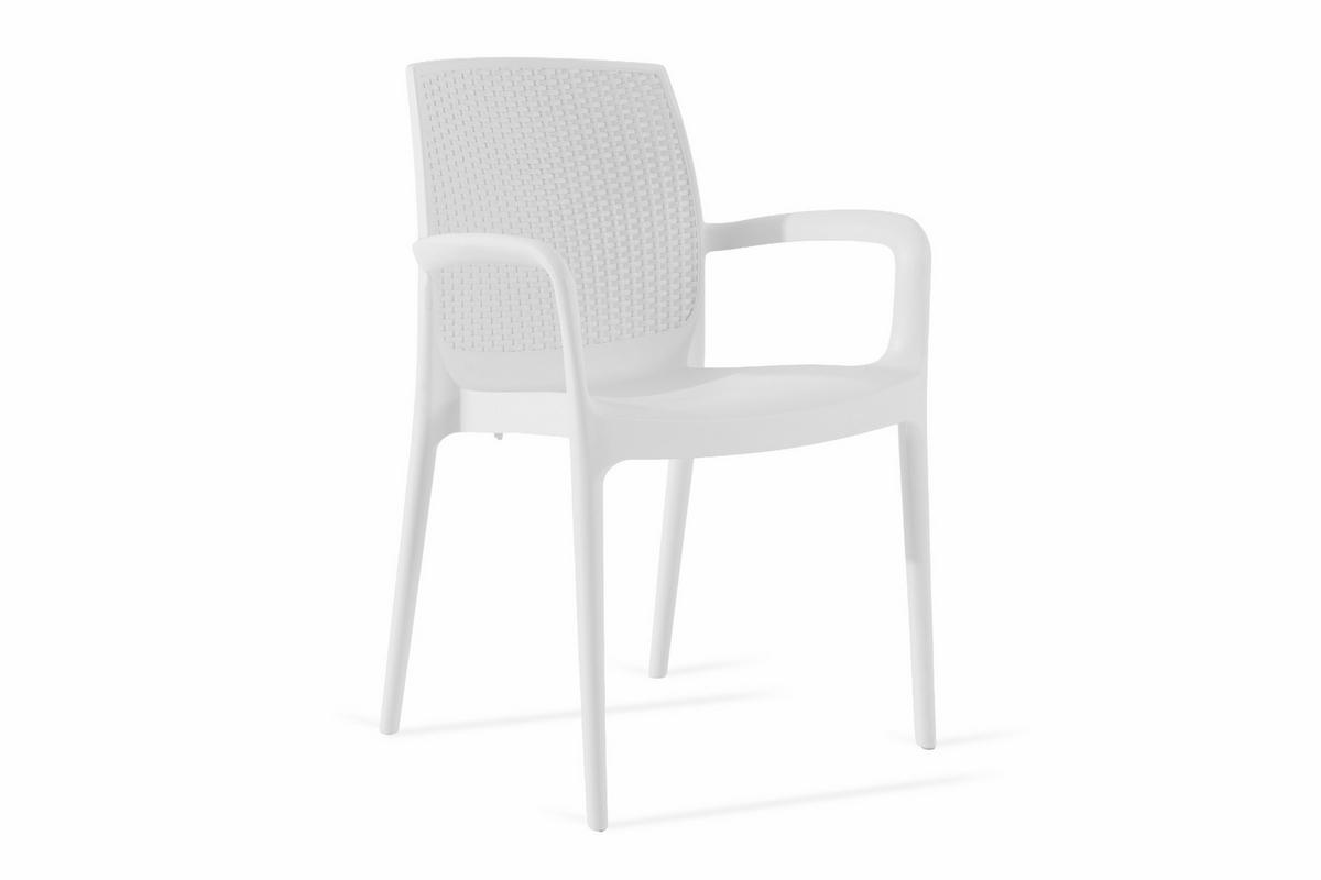 GARTENSTUHL RANTU 2-tlg, Weiß - Weiß, Kunststoff (60/84/55cm) - KONSIMO®