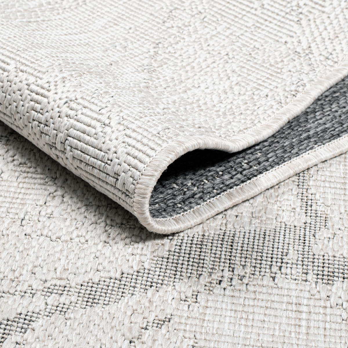OUTDOOR-TEPPICH DuoRug 5733 Natur 80x150 cm - Creme, Textil (80/150cm) - carpet city