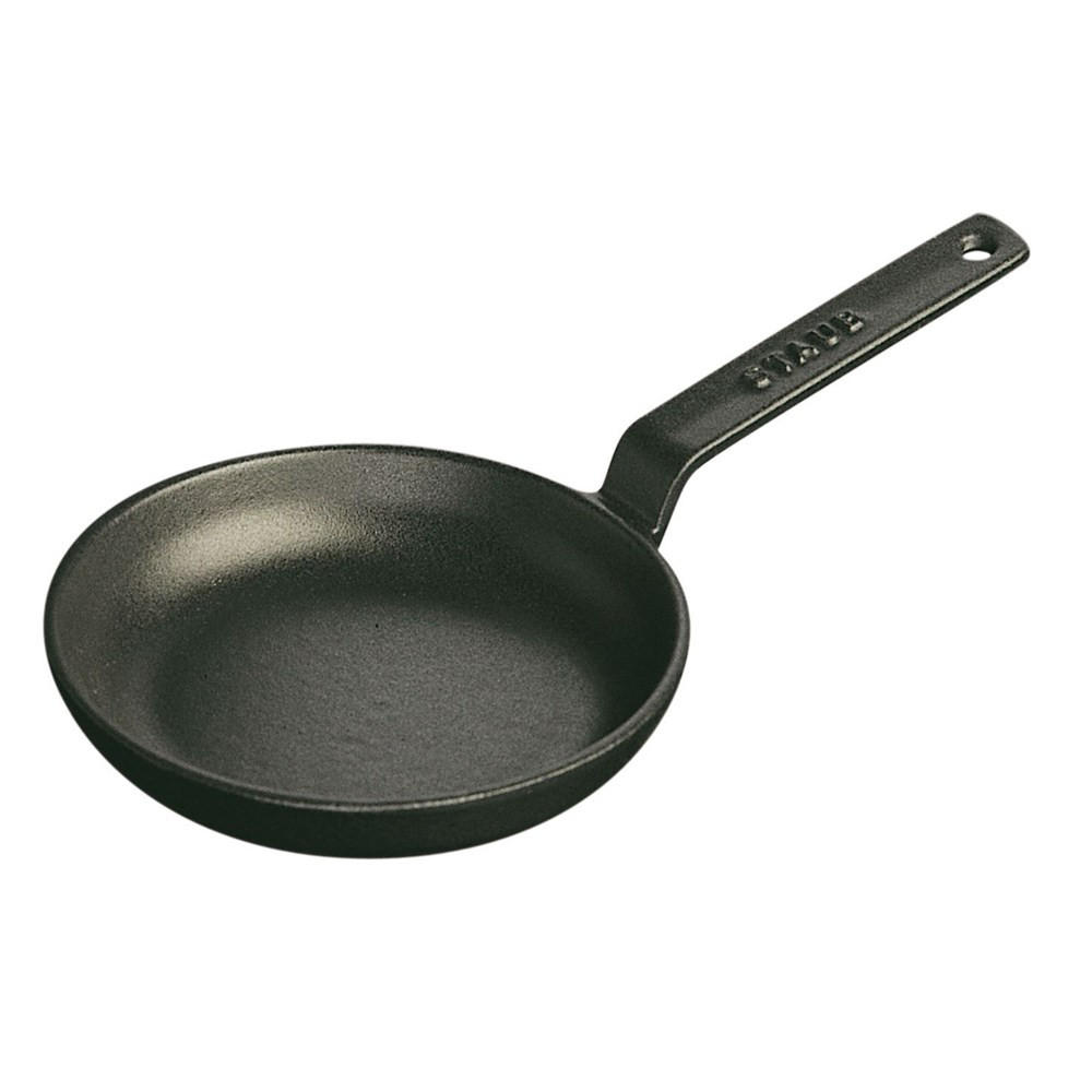 PFANNE Schwarz 13/13/5 cm 405095290 - Schwarz, Metall (12cm) - Staub