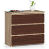 KOMMODE Eiche Sonoma, Dunkelbraun 57/60/35 - Dunkelbraun, Holzwerkstoff (60/57/35cm) - RAUMHIRSCH FURNITURE