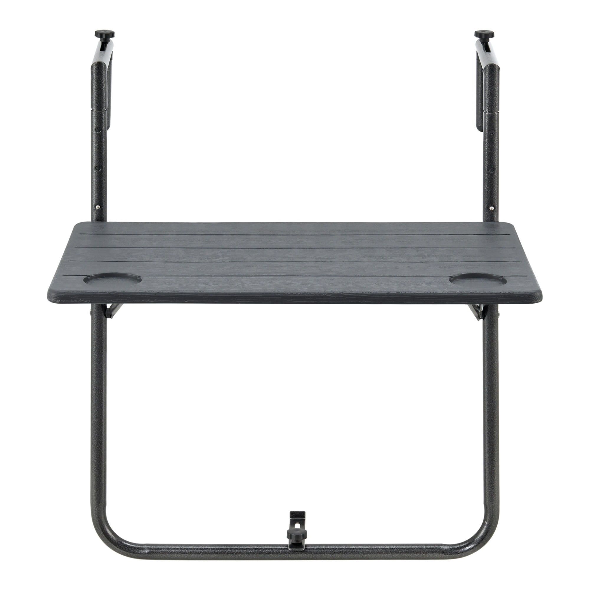 BALKONHÄNGETISCH Badolato - Dunkelgrau, Metall (60/60/83.5cm) - [en.casa]