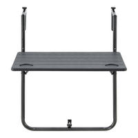 BALKONHÄNGETISCH Badolato - Dunkelgrau, Metall (60/60/83.5cm) - [en.casa]