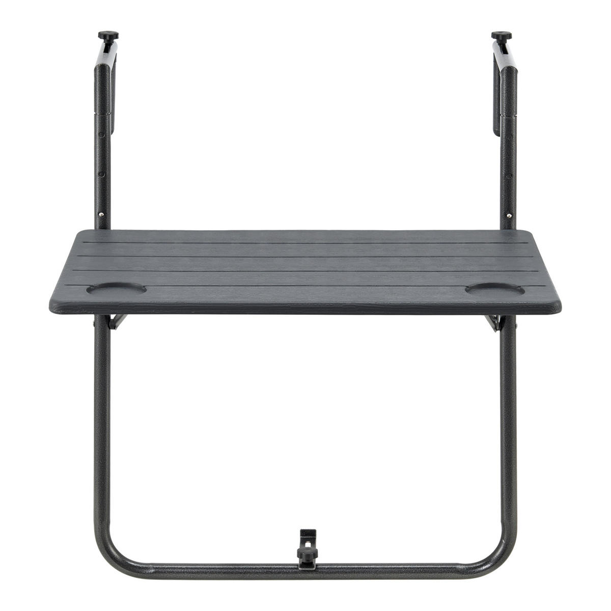 BALKONHÄNGETISCH Badolato - Dunkelgrau, Metall (60/60/83.5cm) - [en.casa]