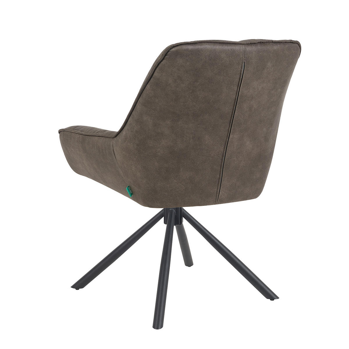 DREHSTUHL Mika-Mira 2er-Set - Taupe/Schwarz, Textil/Metall (60/88/68cm) - DUBI Möbel