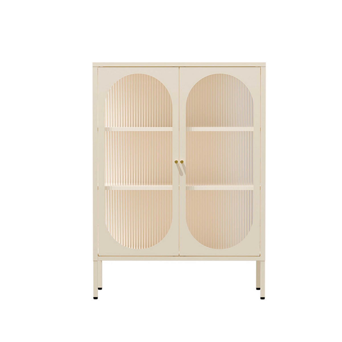 SIDEBOARD, Ekru - Weiß, Metall (35/110/80cm) - Oviala