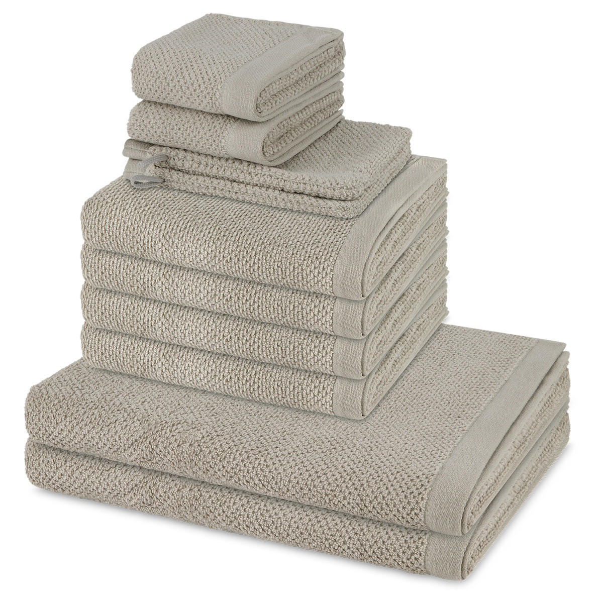 FROTTIERSET Bliss 8-teilig - Hellgrau, Textil (50/100cm) - MÖVE