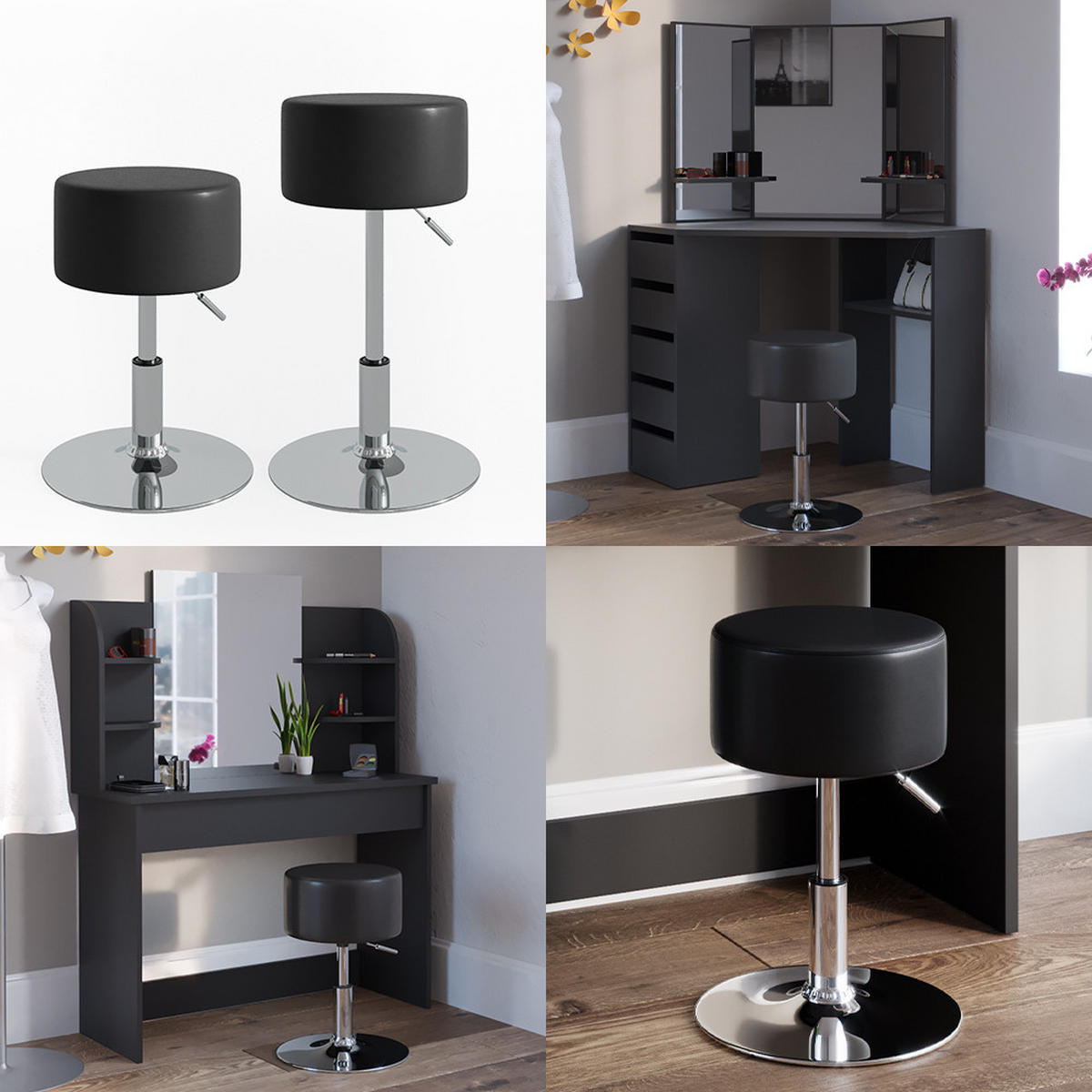 STOLIČKA Design Černá - černá, kov (33.5/67/33.5cm) - Vicco