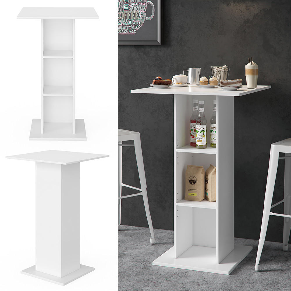 BARTISCH Rodeo Weiß 70 x 70 cm - Weiß, Holzwerkstoff (70/109/70cm) - Vicco