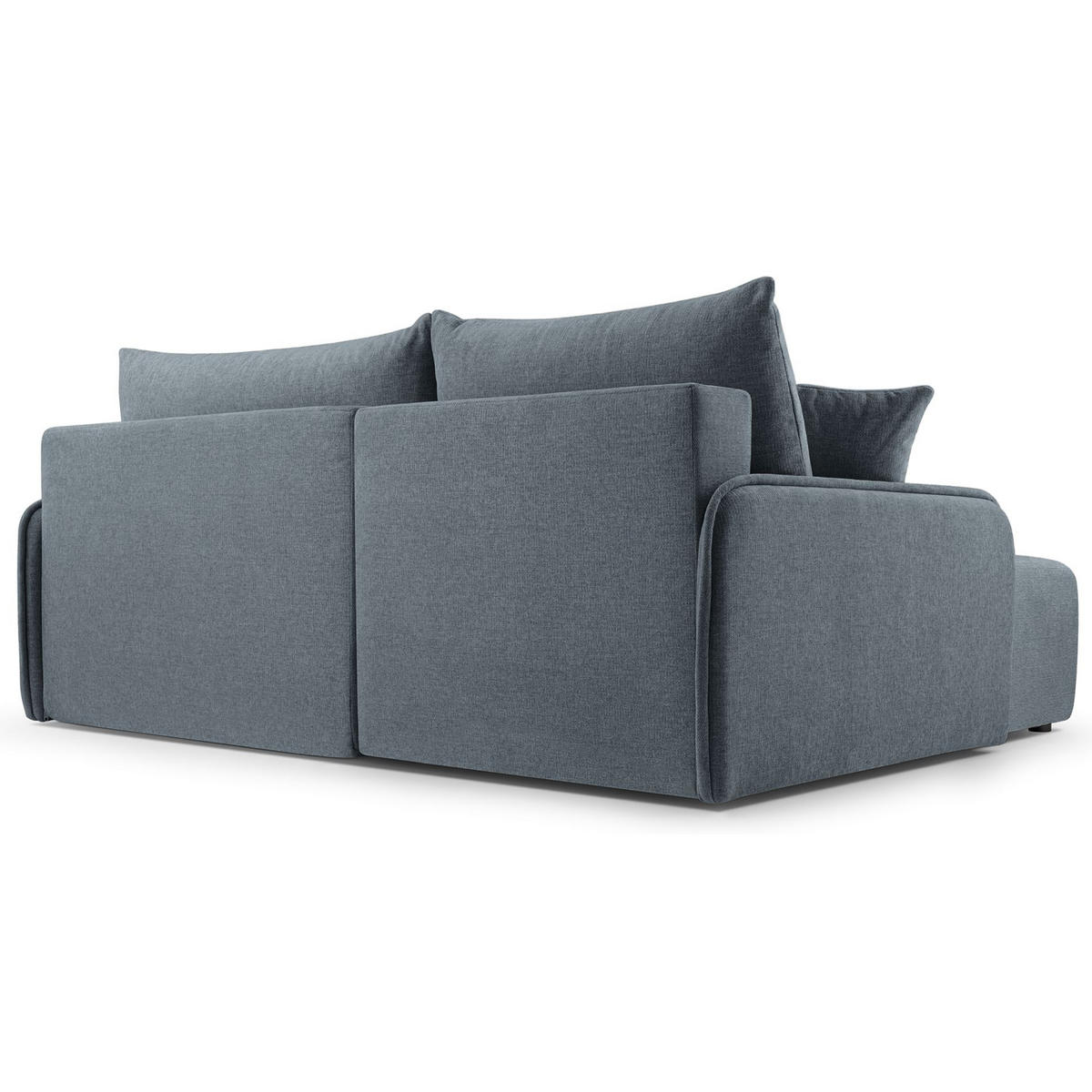 ECKSOFA Netarro, Dunkelgrau Chenille, linksseitig - Dunkelgrau/Schwarz, Kunststoff/Textil (198/147cm) - Selsey