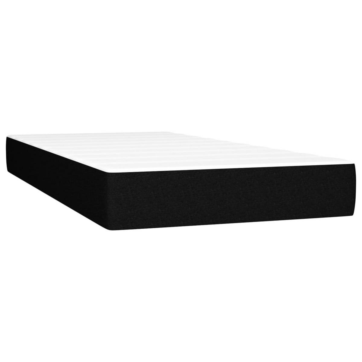 BOXSPRINGBETT Mit Matratze Schwarz 90/200 Cm Stoff - Schwarz, Textil (90/200cm) - vidaXL