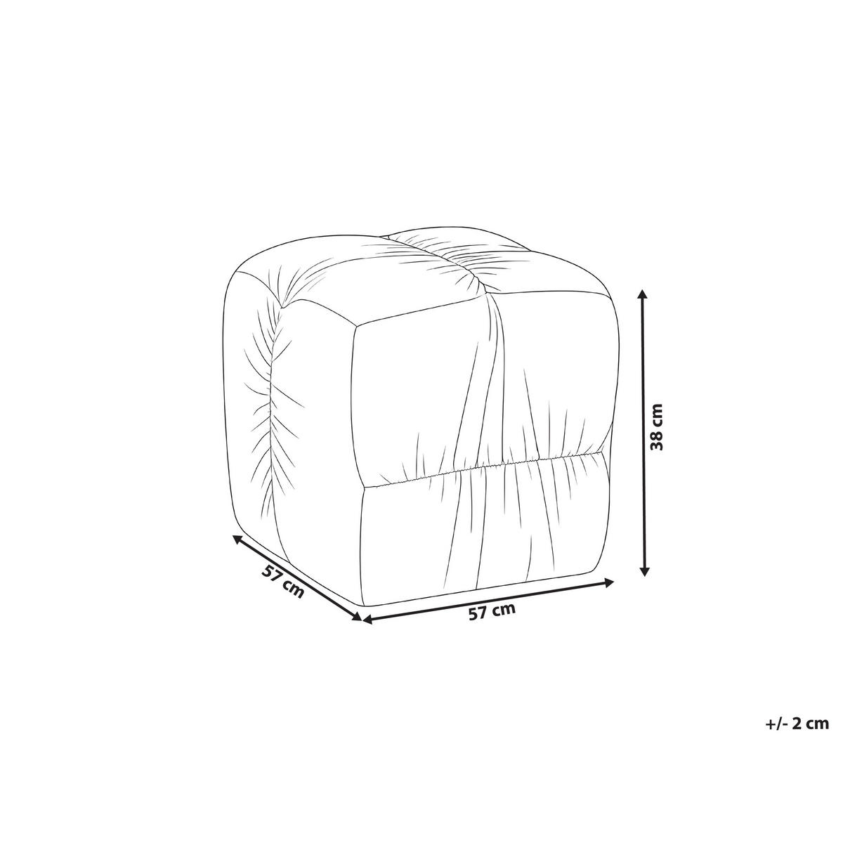 POUF Samtstoff Senfgelb Turley - Gelb, Textil (57/38/57cm) - Beliani