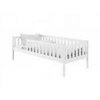 KINDERBETT mit Rausfallschutz, Lattenrost und Matratze 90x190 in weiß - Weiß, Holz - Kids Collective