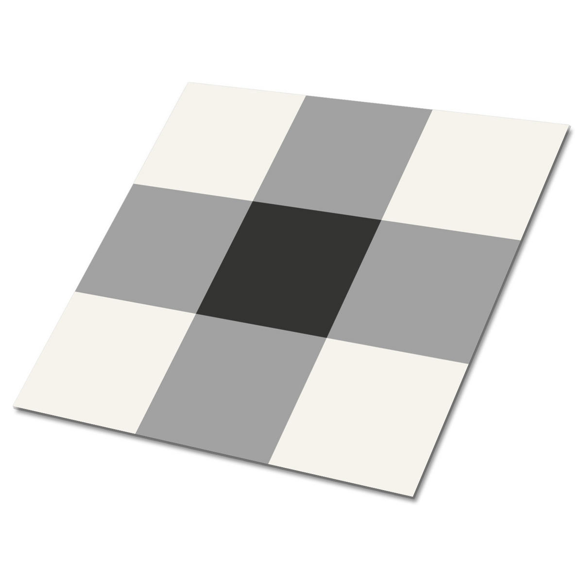 FLIESENAUFKLEBER 9 Stück 30x30 cm selbstklebend Quadrate - Grau, Textil (30/1.6/30cm) - TULUP