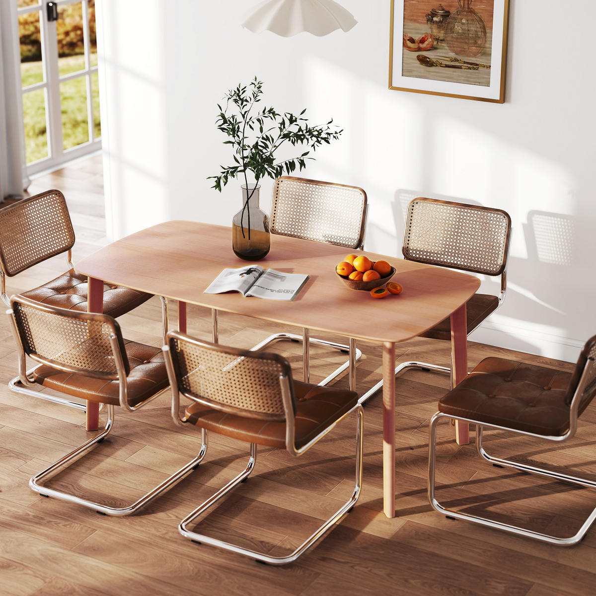 ESSTISCH Naturfarben Massivholzgestell 150/80/76 cm - Naturfarben, Holz (80/150/76cm) - PANGIVO
