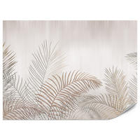 FOTOTAPETE für Schlafzimmer Beige Palmenblätter Delikat 450x315 - Beige/Braun, Papier (450/315cm) - Muralo