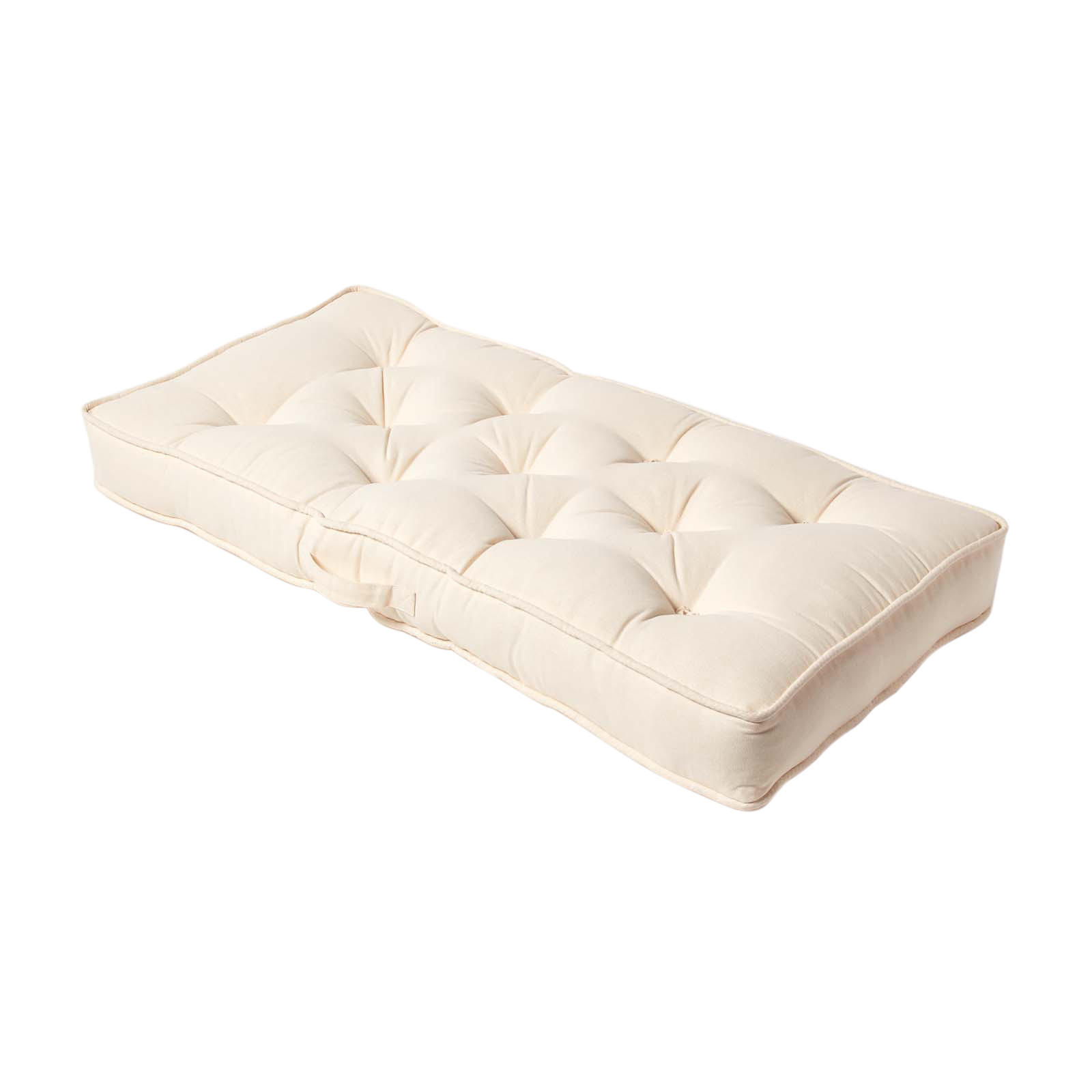 SITZAUFLAGE für Zweisitzer-Sofa 100 x 48 cm – dickes Sitzkissen crème - Creme, Textil (48/100/10cm) - Homescapes