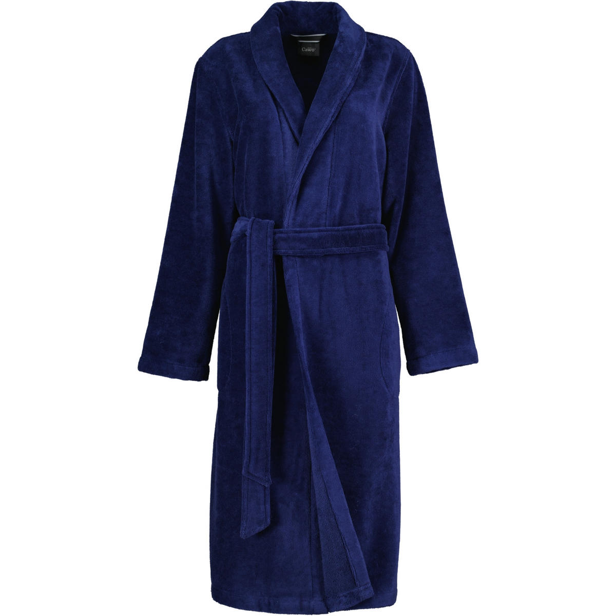 BADEMANTEL DAMEN SCHALKRAGEN 836 MARINE - 11 - Blau, Textil (Mnull) - Cawoe