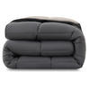 PLÜSCH Steppbett Bi-Color im Wende-Design grau 155x220 - Grau, Textil (155/220cm) - wometo