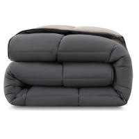 PLÜSCH Steppbett Bi-Color im Wende-Design grau 135x200 - Grau, Textil (135/200cm) - wometo