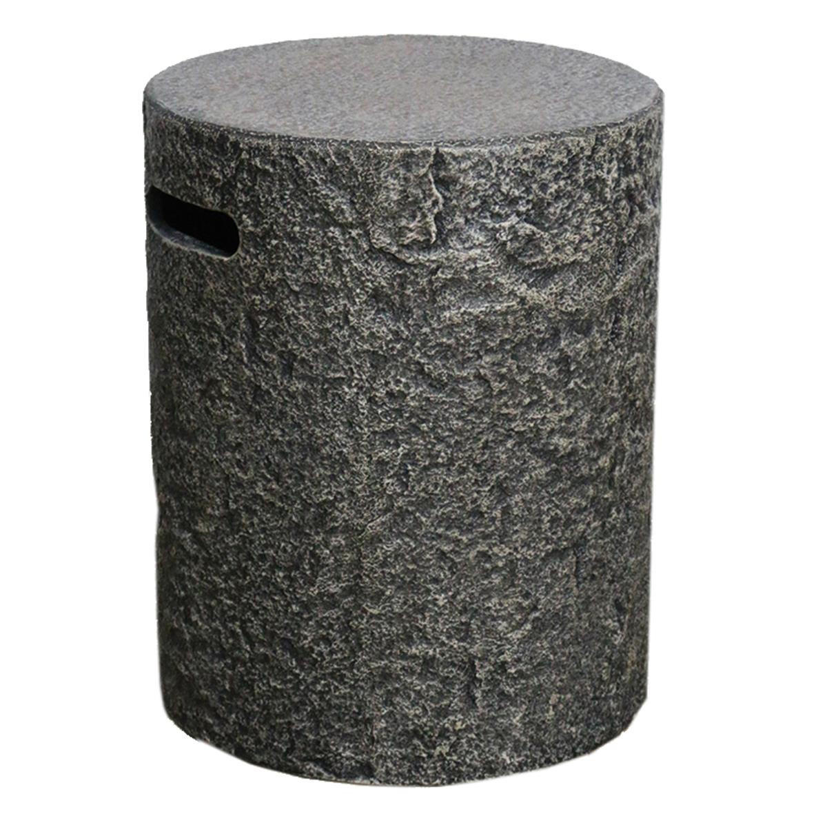 ABDECKUNG für 5 kg Gasflaschen in Naturstein-Optik dunkel - Dunkelgrau, Stein (46/57/46cm) - Elementi