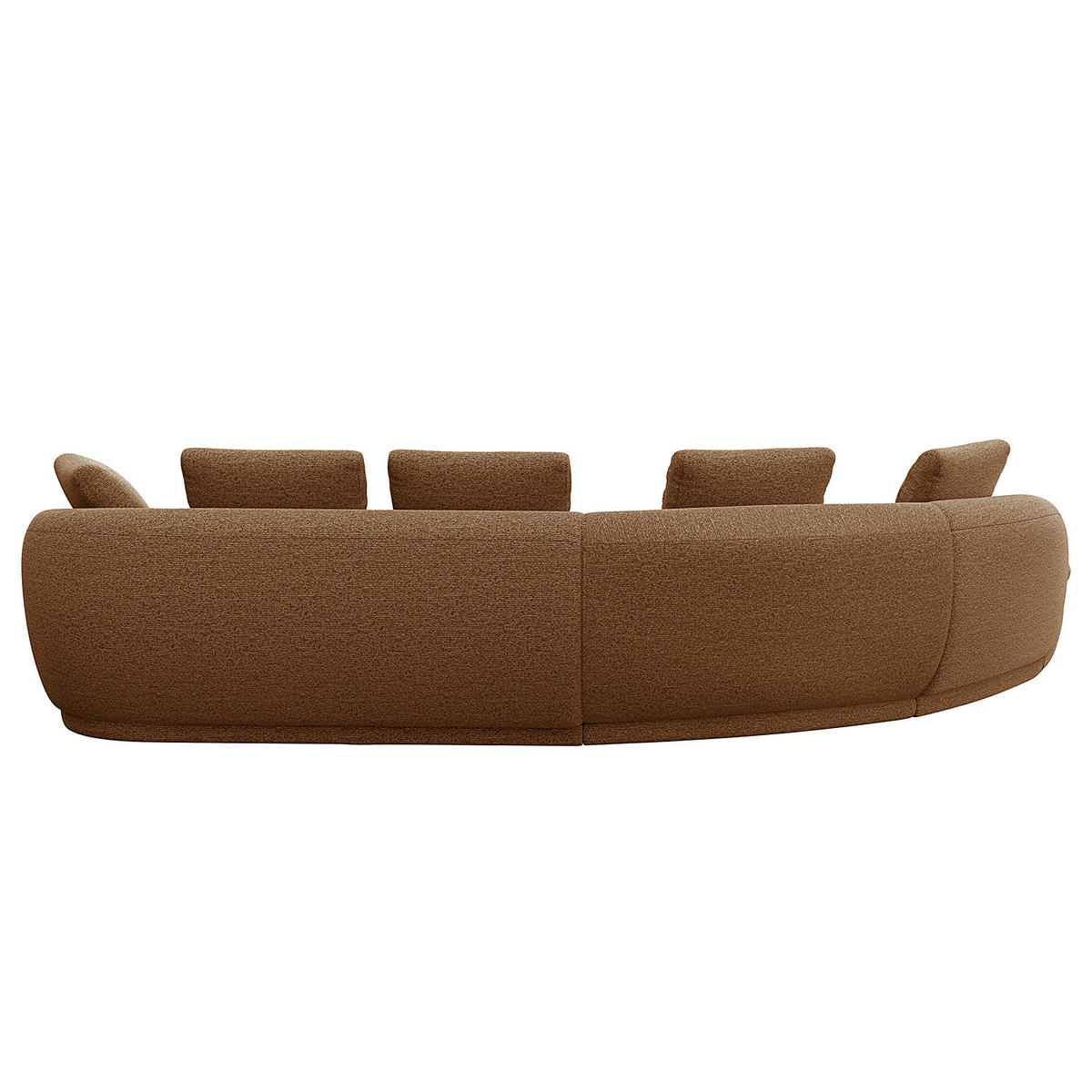 ECKSOFA mit Rundecke - Beige/Schwarz, Kunststoff/Textil (340/225cm) - home24