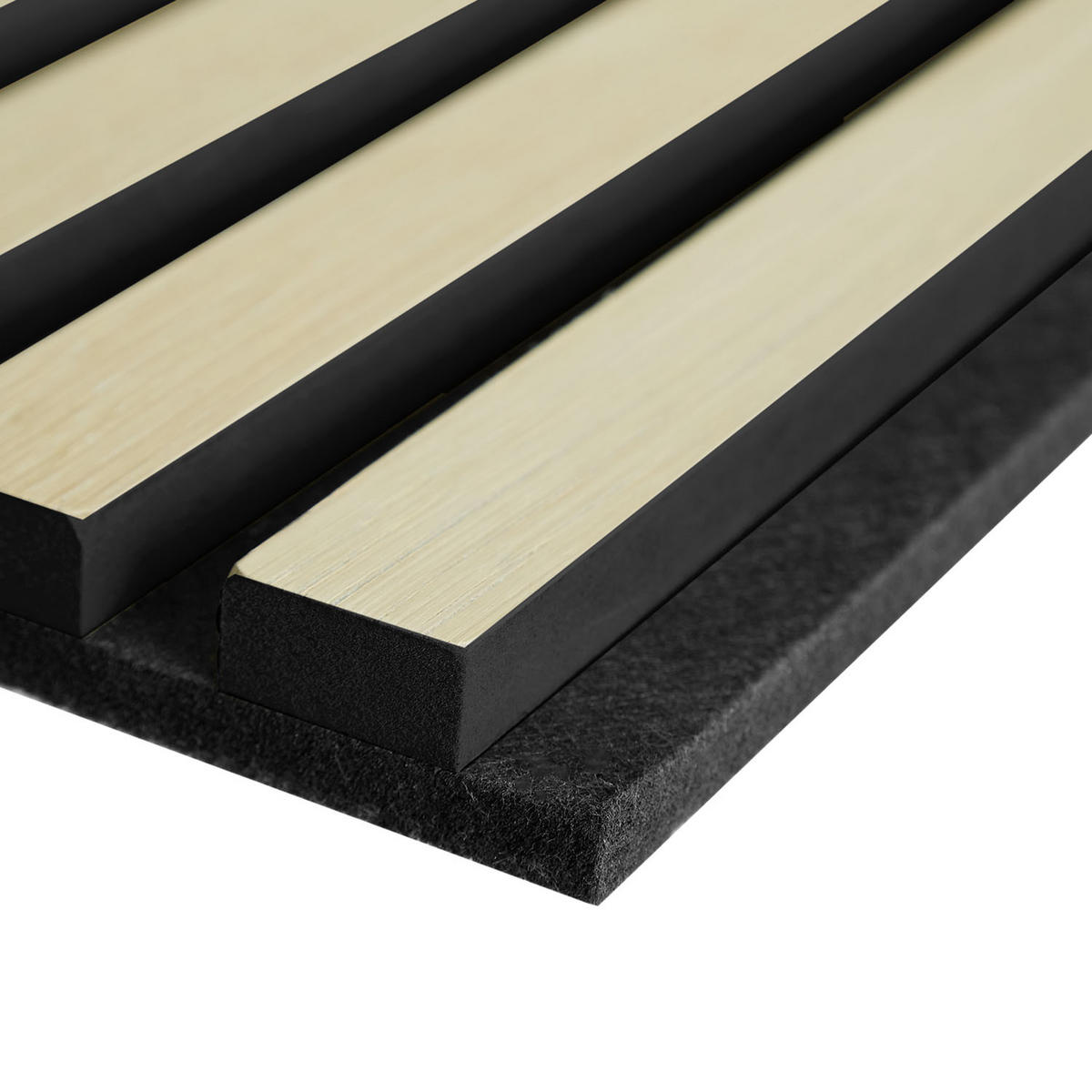 AKUSTIKPANEEL 60/120 cm 4 er-Set Creme - Creme, Holz (60/120/3cm) - Homestyle4u