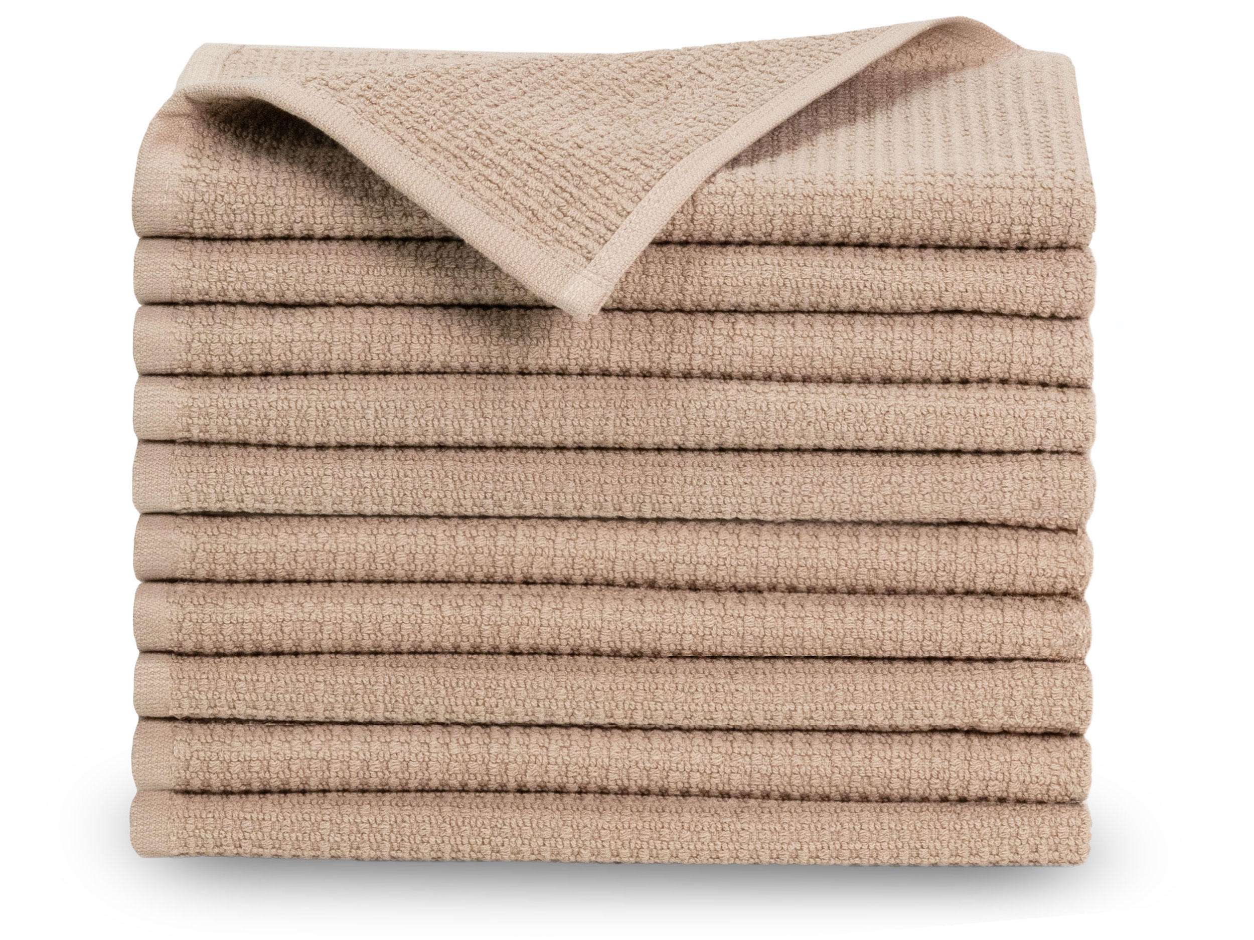 GÄSTETÜCHER, 10er-Set, 30x50 cm, 100% Baumwolle, Braun - Cappuccino, Textil (30/50cm) - Zollner