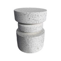 BEISTELLTISCH Weiß Schwarz 35/35/46 cm - Weiß, Stein (35/35/46cm) - Mobili Rebecca