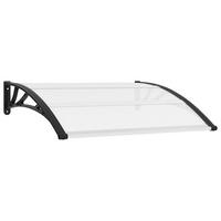 TÜRVORDACH 120/100 Cm Pc - Schwarz, Kunststoff (100/25/120cm) - vidaXL