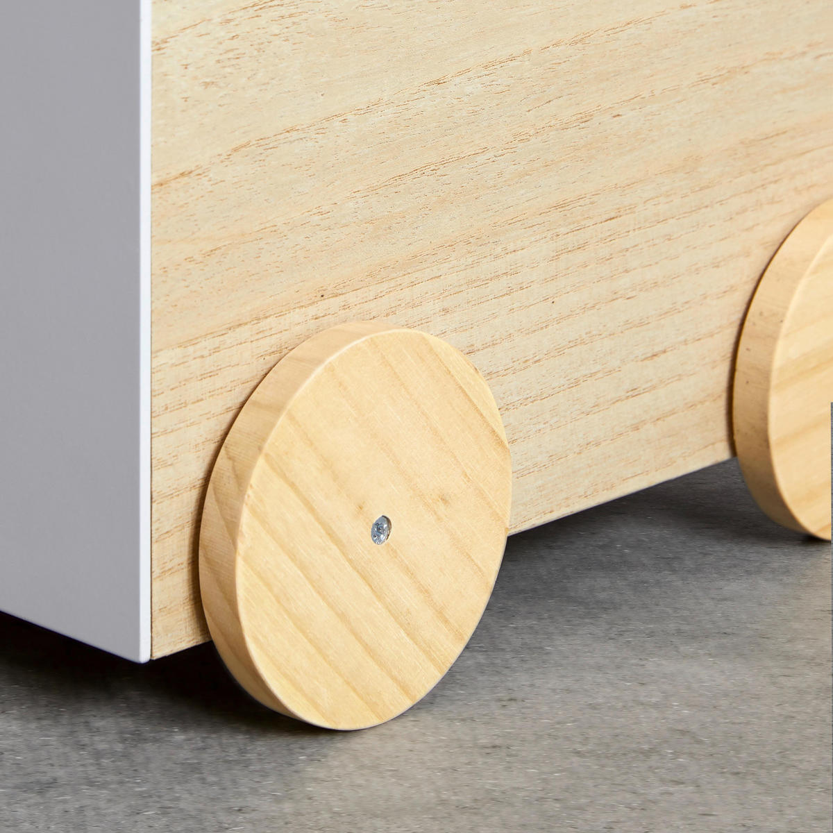 SPIELZEUGKISTE Lanny Grau Echtholz/MDF mit Rollen - Grau, Holz (32/30cm)