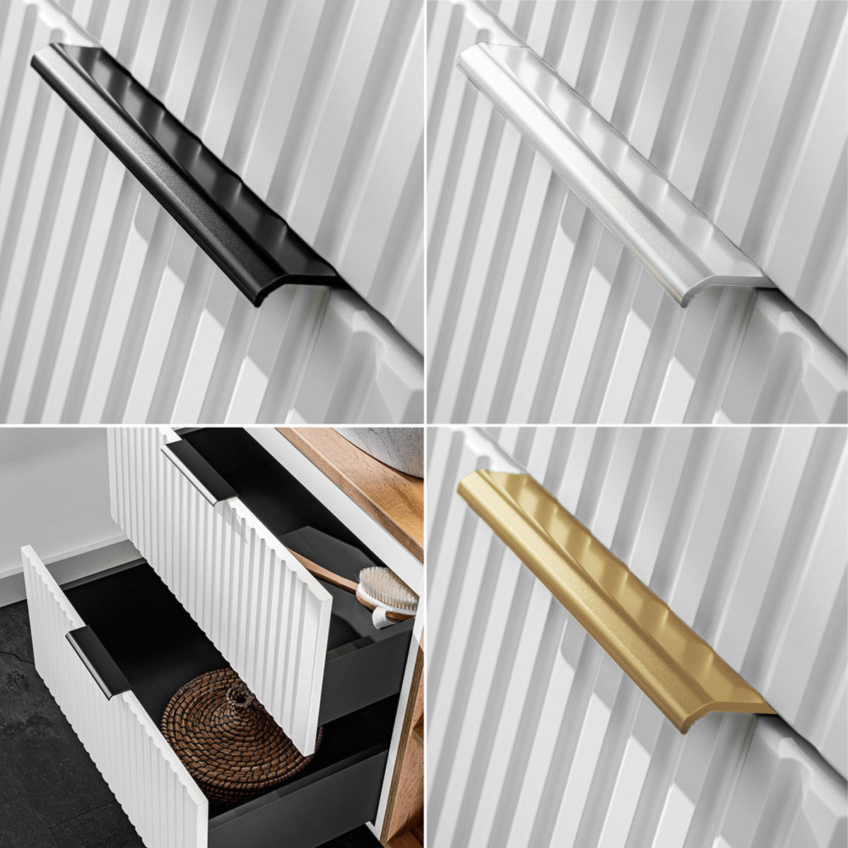 BADMÖBEL-SET 2-TLG. Adelaide-56 - Weiß, Holzwerkstoff (61/200/47cm) - Lomado