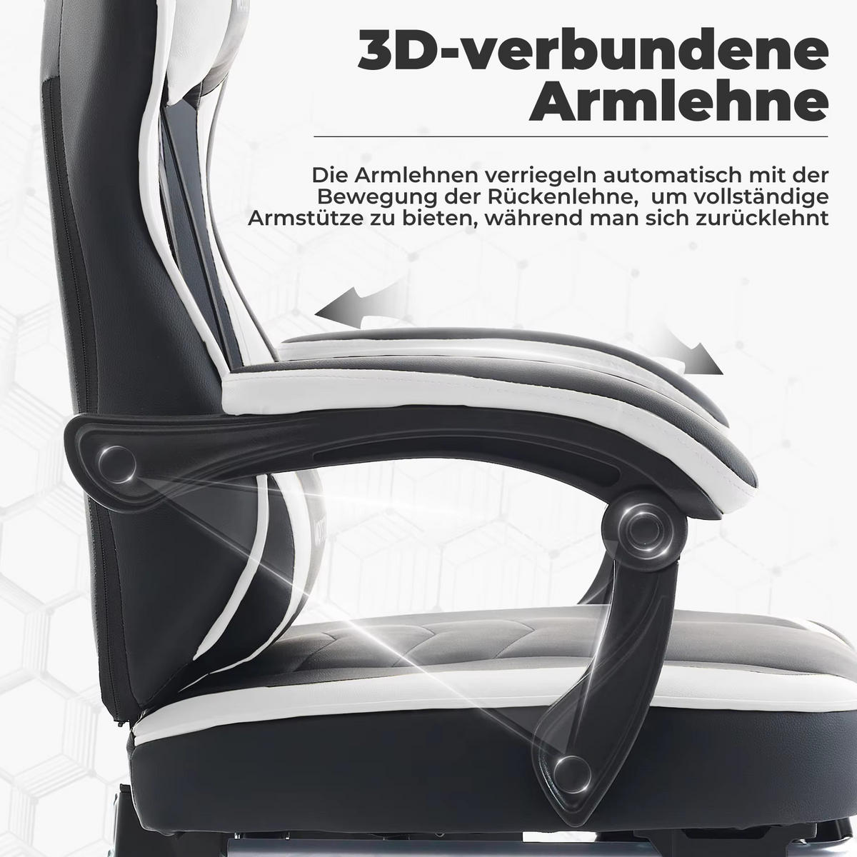 GAMINGSTUHL mit Fußablage Kopfstütze & Lendenkissen Hellblau - Hellblau, Metall (63/125/54cm) - Kaket
