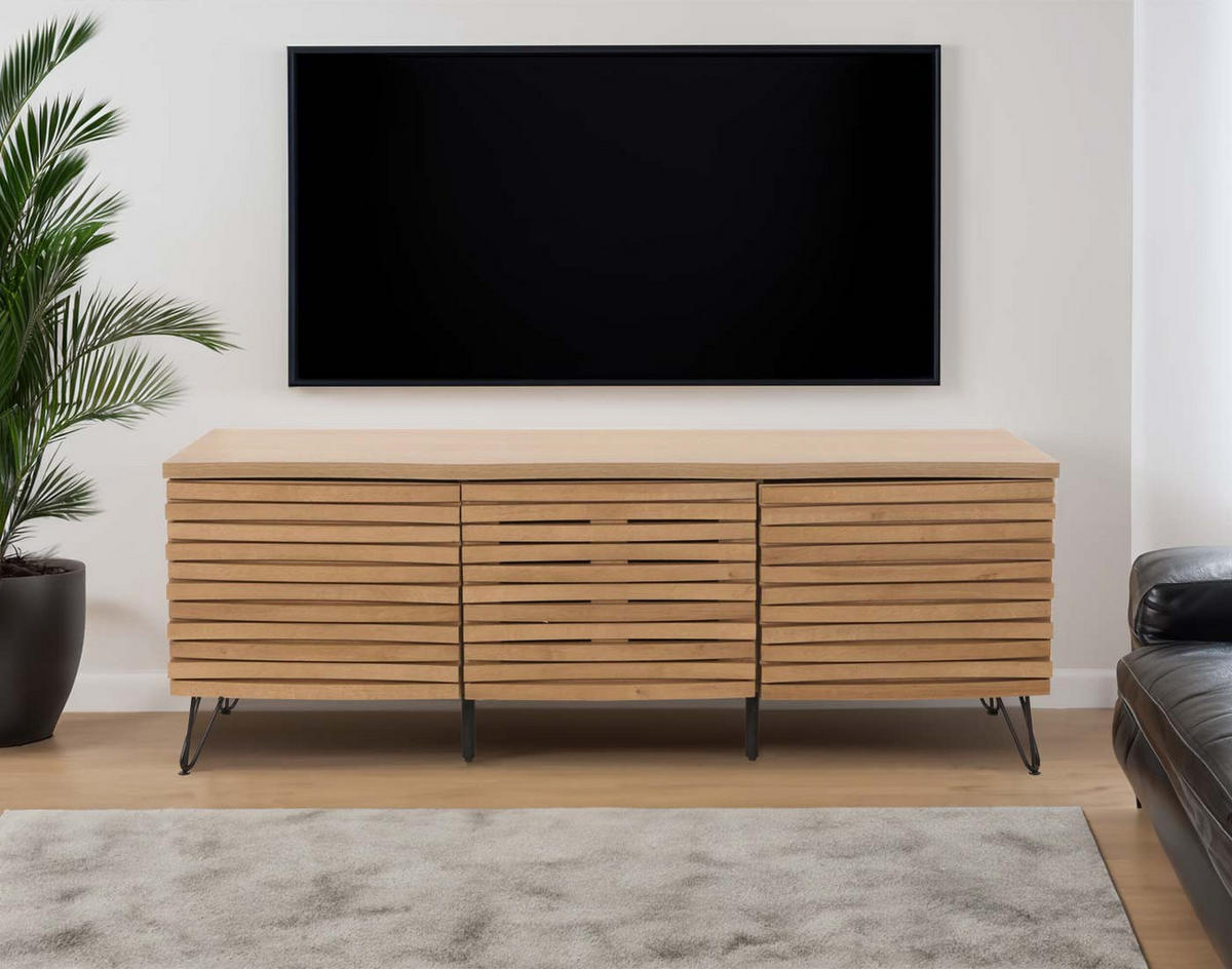 TV-RACK Beige - Beige, Holzwerkstoff (142/52/44cm) - MCW