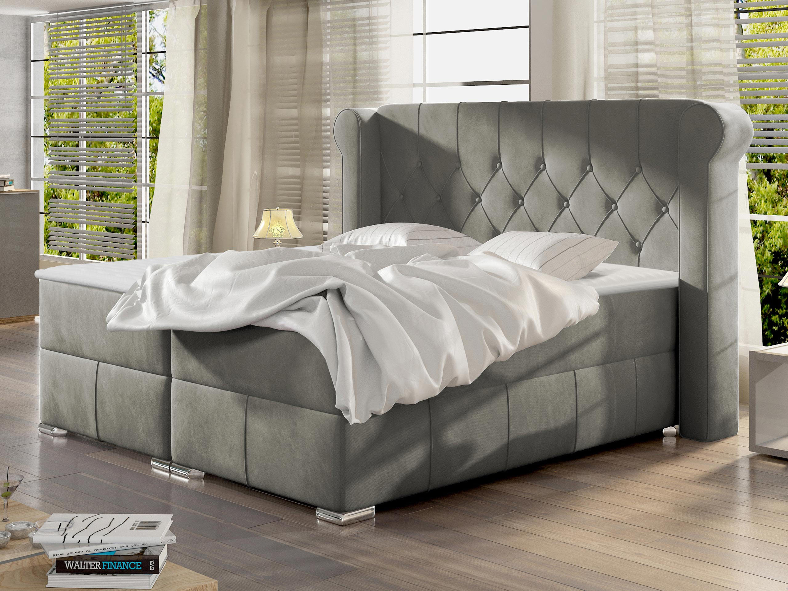 BOXBETT Massimo - Greige, Holz (140/200cm) - MIRJAN24