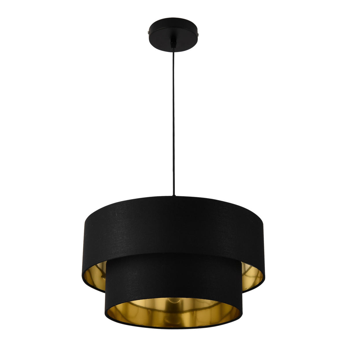 HÄNGELEUCHTE Lopar - Schwarz, Metall (40/40/149cm) - lux.pro