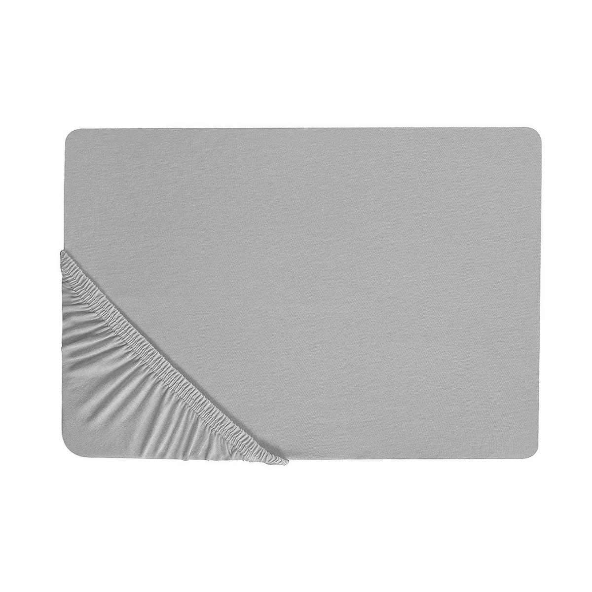 SPANNBETTLAKEN Grau 180 x 200 cm Hofuf - Grau, Textil (180/200cm) - Beliani