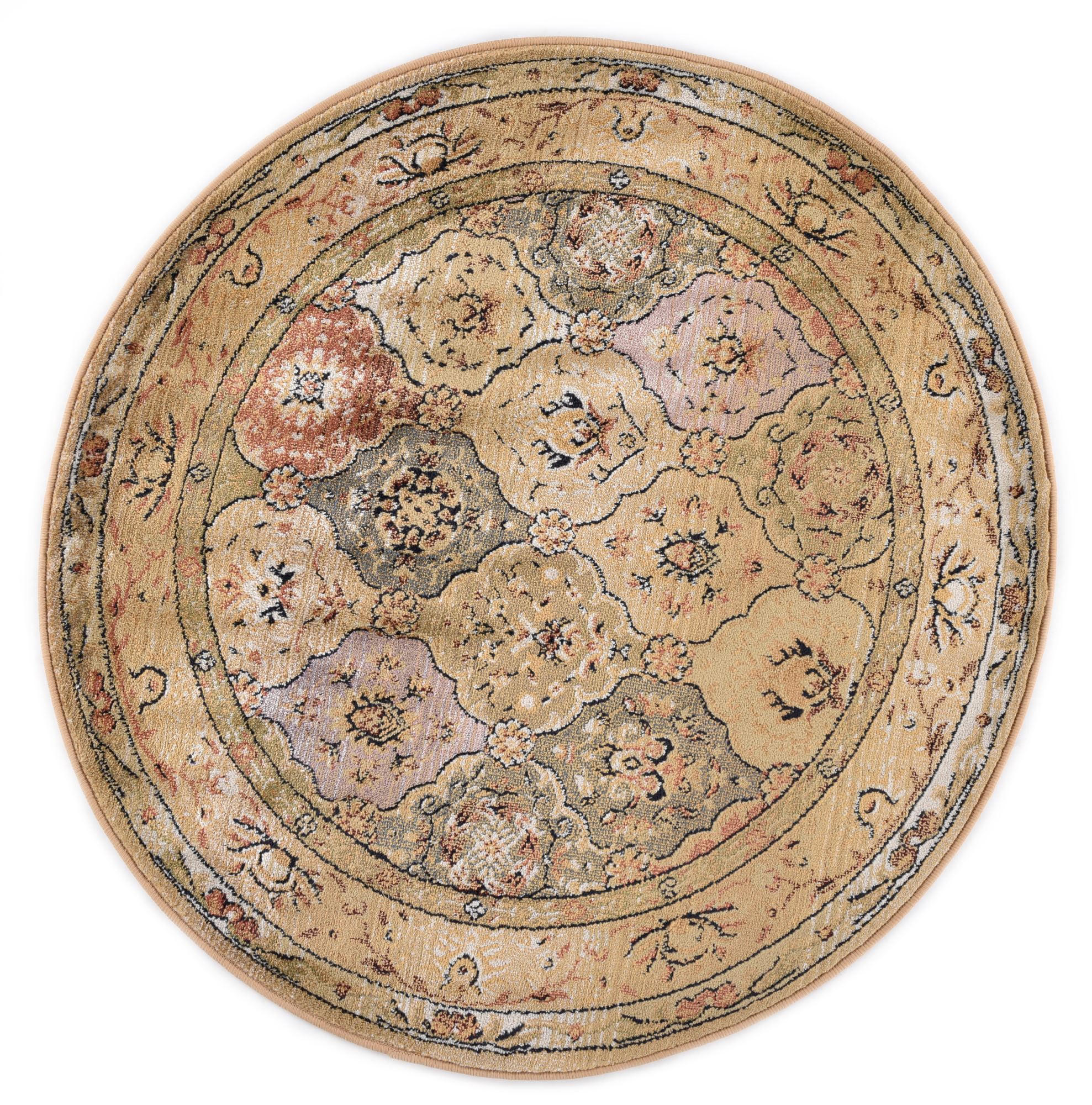 Theko Webteppich Beige 200x200 cm