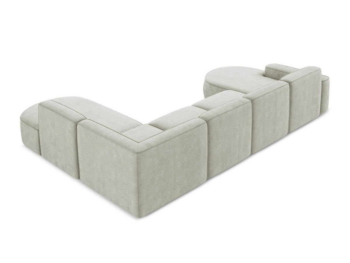 POUF Chenille Stoff Pink - Hellrosa/Schwarz, Holzwerkstoff/Textil (111/88/60cm) - Makamii