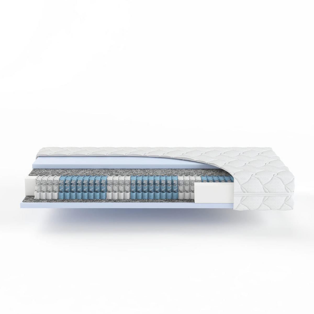 TASCHENFEDERKERN-MATRATZE "Dream TA 1000", H2, 120 x 200 cm, Höhe: ca. 22 cm - Weiß, Textil (120/200cm) - Hn8 Schlafsysteme
