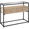 KONSOLENTISCH Reading,101,5 x 41,5 x 80,5 cm,Industrial Holz hell, Eiche Sonoma - Naturfarben, Holzwerkstoff (101.5/41.5/80.5cm) - tectake