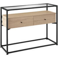 KONSOLENTISCH Reading,101,5 x 41,5 x 80,5 cm,Industrial Holz hell, Eiche Sonoma - Naturfarben, Holzwerkstoff (101.5/41.5/80.5cm) - tectake