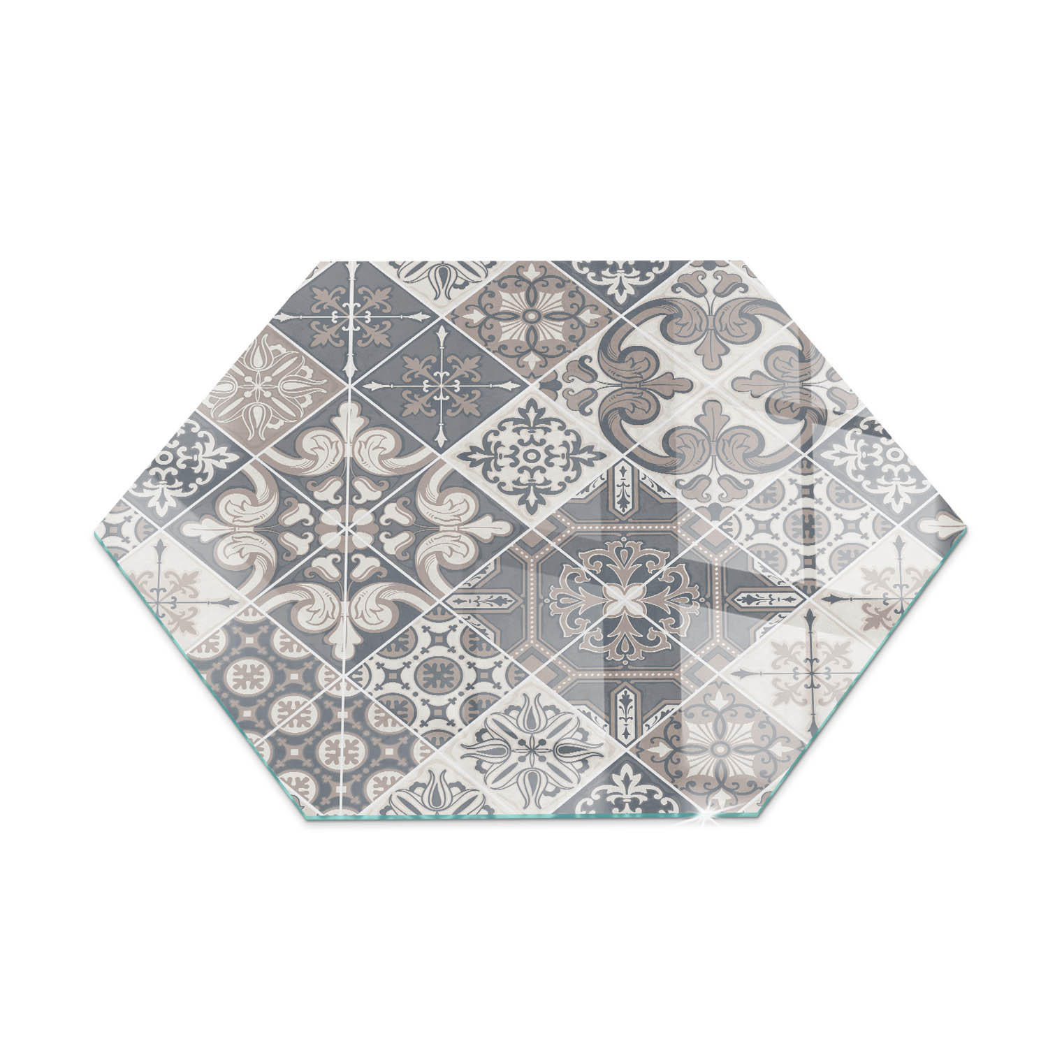 GLASPLATTE für Kamin h40 cm Grau - Grau, Glas (40/40/0.4cm) - ArtPrintCave