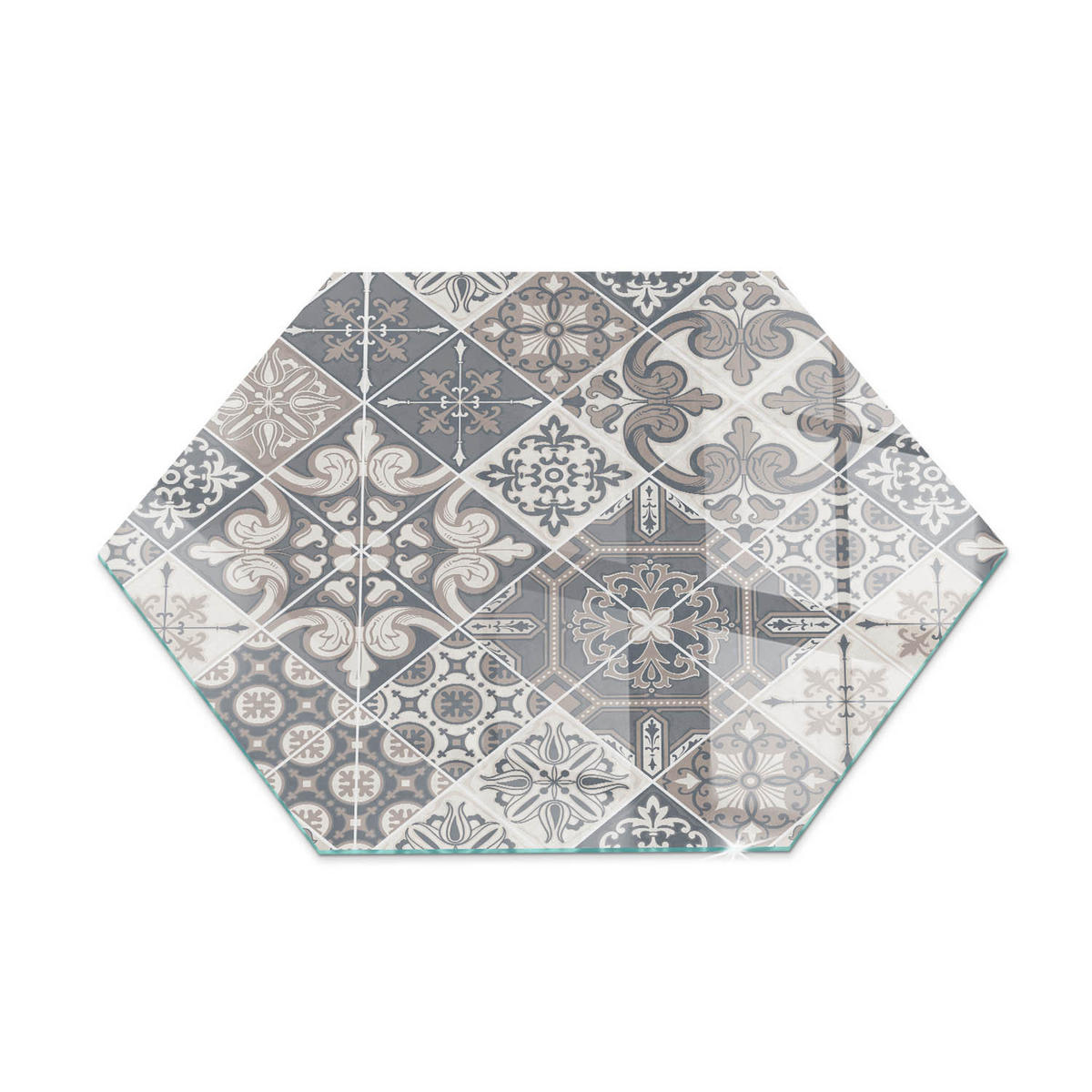 GLASPLATTE für Kamin h40 cm Grau - Grau, Glas (40/40/0.4cm) - ArtPrintCave